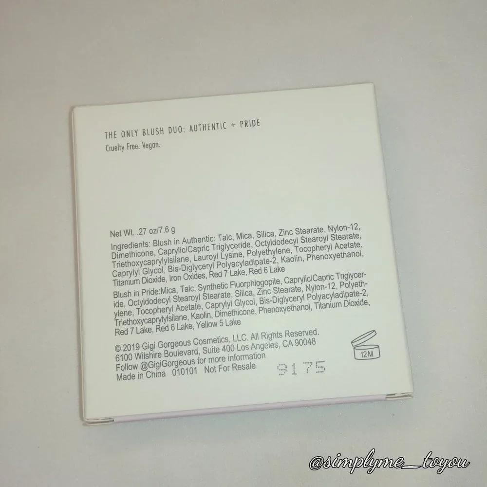 NIB! Gigi Gorgeous The Only Blush Duo